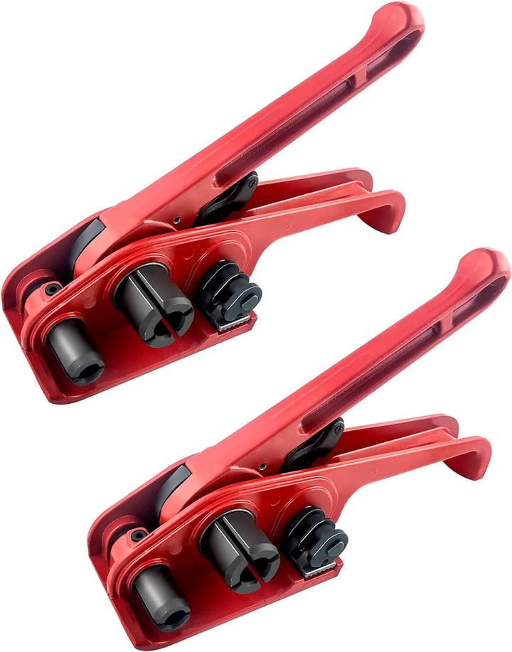 QWORK 2 Stücke Manuelles Umreifungsgerät, für 13mm-19mm PP/PET Kunststoffspanner Umreifungsband Kit,