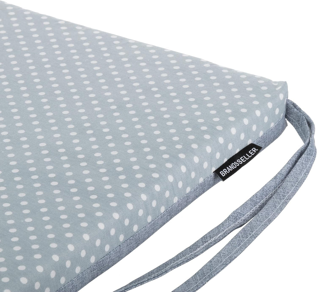 Brandsseller Sitzkissen Punkte ca. 40x40 cm mit Klettverschluss Stuhlauflage Sitzauflage 4 Kordelbän