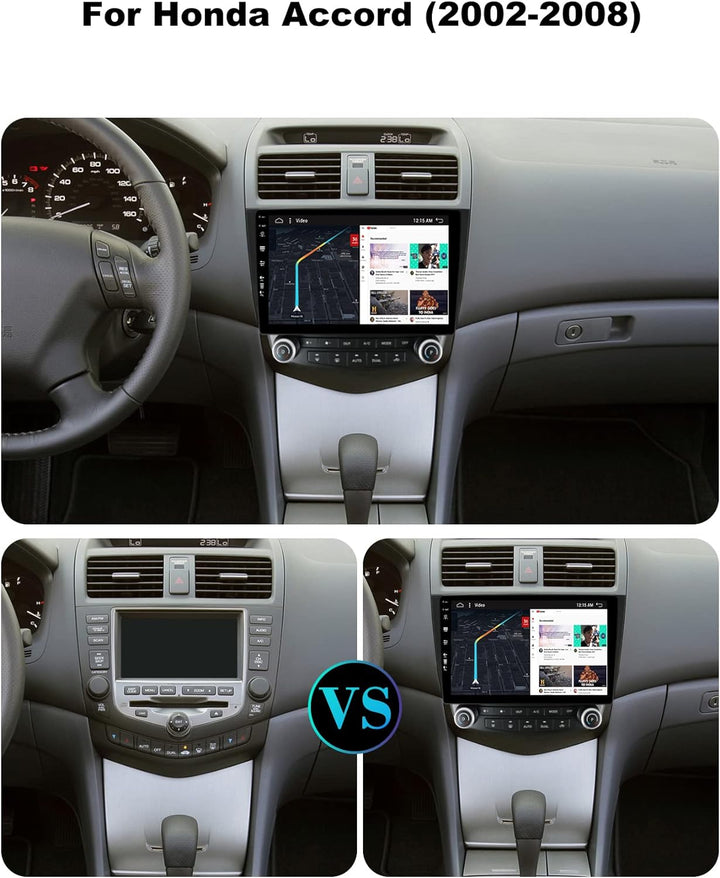 BXLIYER Android 12 IPS Autoradio für Honda Accord 7th (2002-2007) - Eingebaut CarPlay/Android Auto -