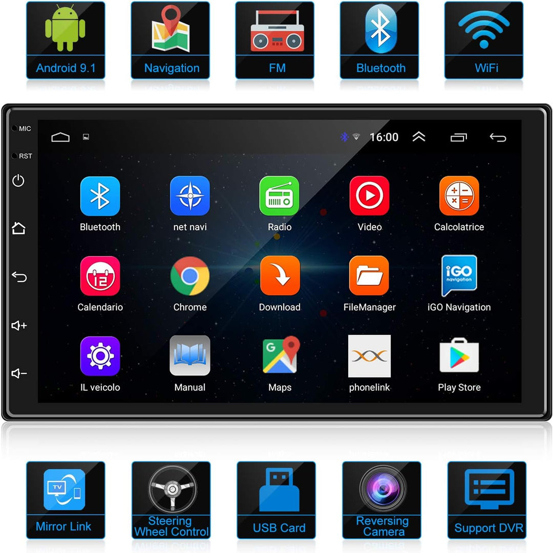 ANKEWAY 2022 Das Neueste Upgrade 7 Zoll Android Autoradio 2 DIN, 1080P HD Touchscreen Auto Multimedi