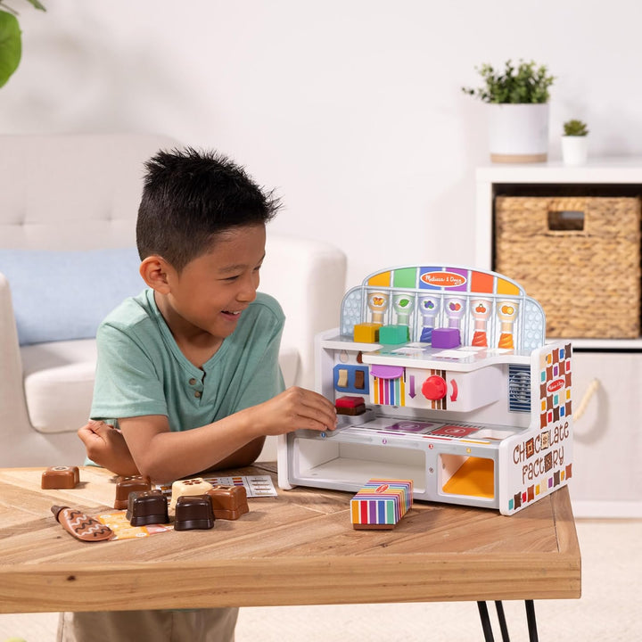 Melissa & Doug Schokoladenfabrik-Spielset aus Holz, Spielzeug-Süssigkeitenmaschine für Jungen und Mä