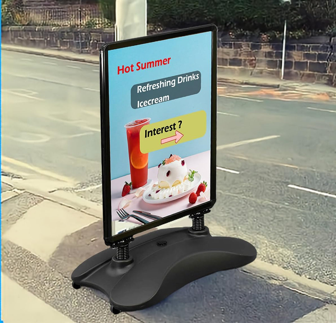 TUKA-i-AKUT A1 Kundenstopper Plakatständer Wind-Sign Beidseitig für 2 Plakate, Werbeaufsteller Mobil