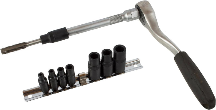 Gewindebohrer Adapter Ratsche 3/8 1/4 Knarre statt Windeisen Gewindeschneider Aufnahme