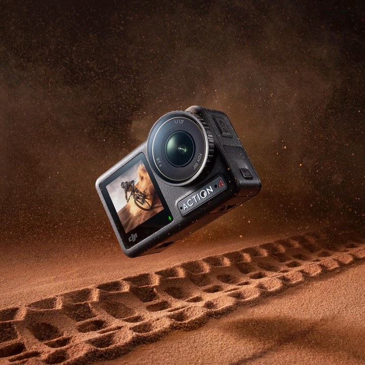 DJI Osmo Action 4 Essential-Combo – 4K/120fps wasserdichte Action-Kamera mit einem 1/1,3-Zoll-Sensor
