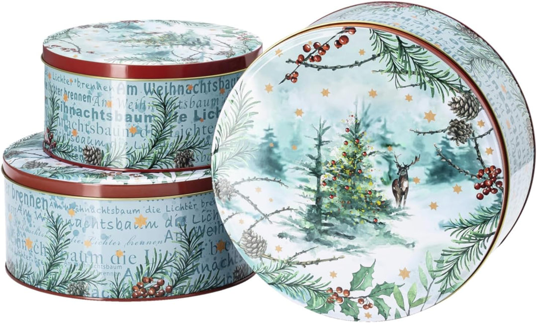 Hutschenreuther Sammelserie 2023 Am Weihnachtsbaum.. Set 3 Plätzchendosen