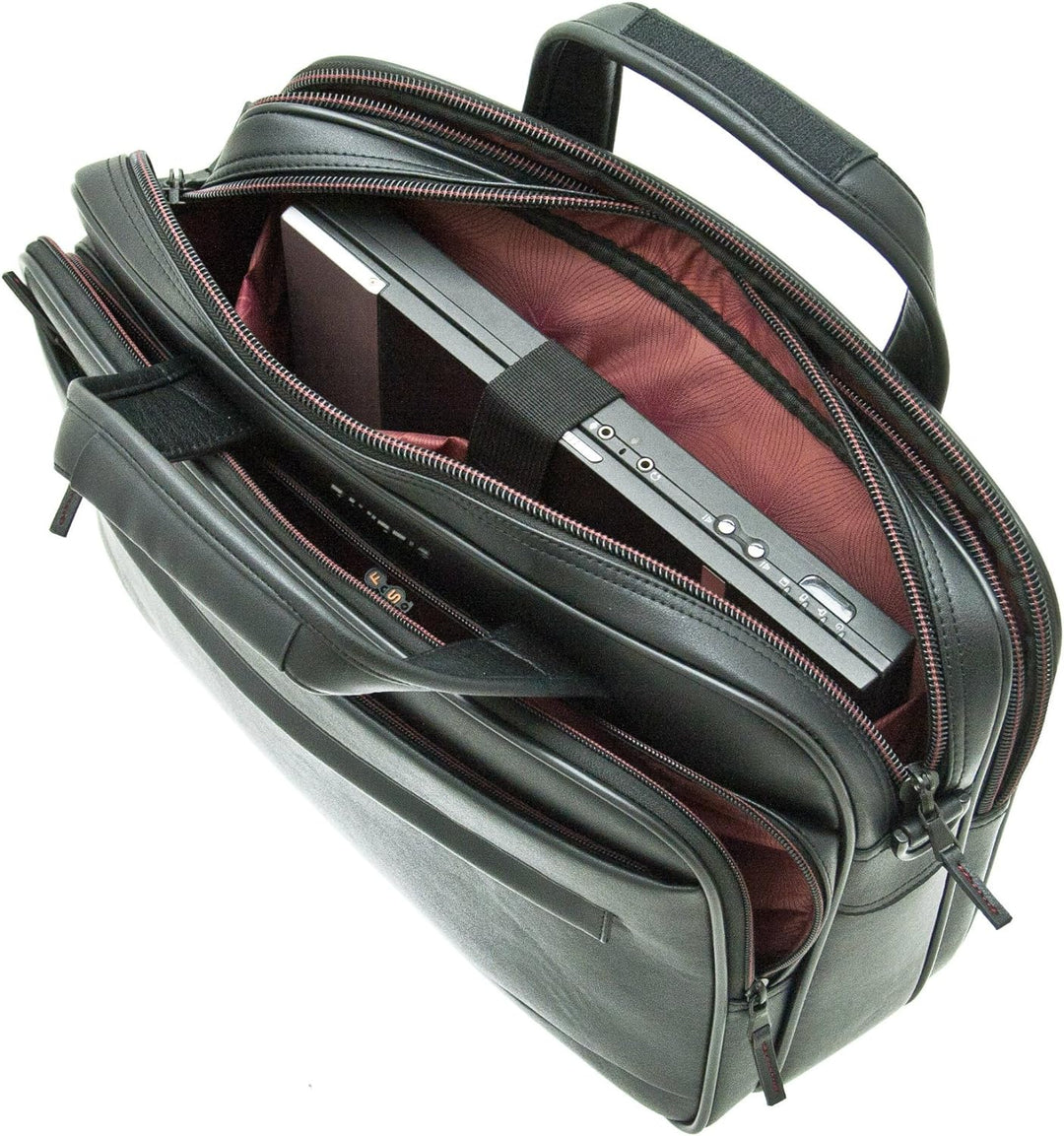 Business Schulter Arbeits Aktentasche mit Laptop-Fach 41cm lang Schwarz Bowatex