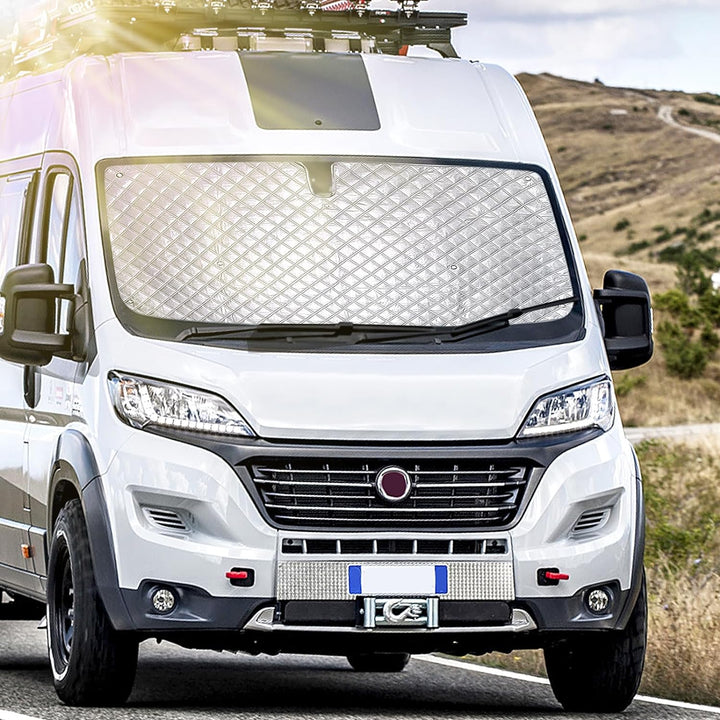 Sonnenschutz Auto Frontscheibe, Technology Thermomatte Kompatibel mit FIAT Ducato Citroën Jumper 200