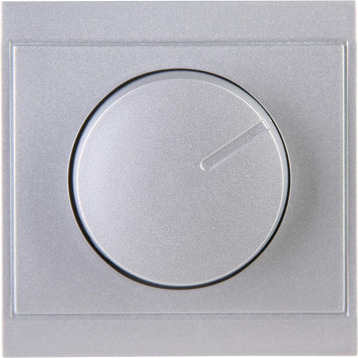 Kopp Malta Silber, Druck-Wechsel-Schalter, Kombigerät, LED-Dimmer, für Glüh-Lampen, 230V Halogenlamp