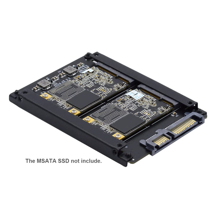 cablecc Dual MSATA Mini-SATA SSD Karte JBOD Raid0 Span Bridge auf 2,5inch SATA Combo HDD Disk Drive
