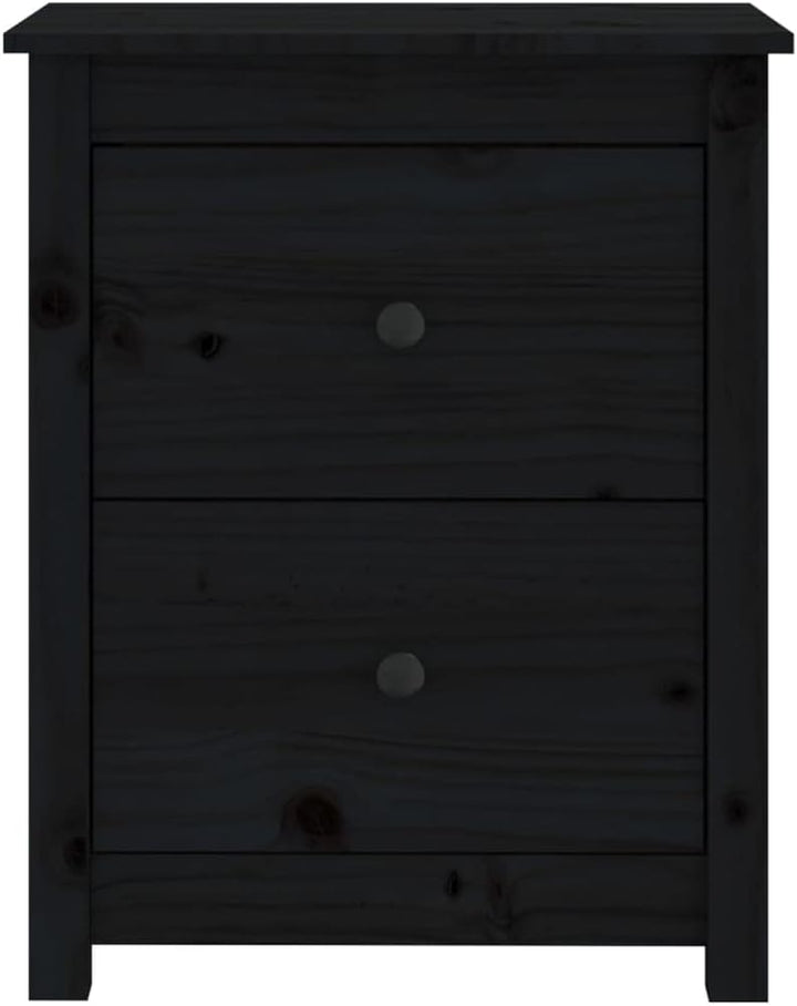 FIRBNUS Bedside Table Nachtkonsole Beistelltisch mit Stauraum Night Stand Nachttische 2er Set Schwar