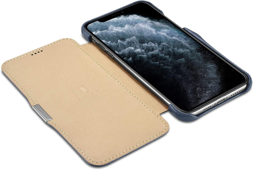 Mobiskin Hülle kompatibel mit Apple iPhone 11 (6,1 Zoll), Handyhülle mit echtem Leder, Case, Schutzh