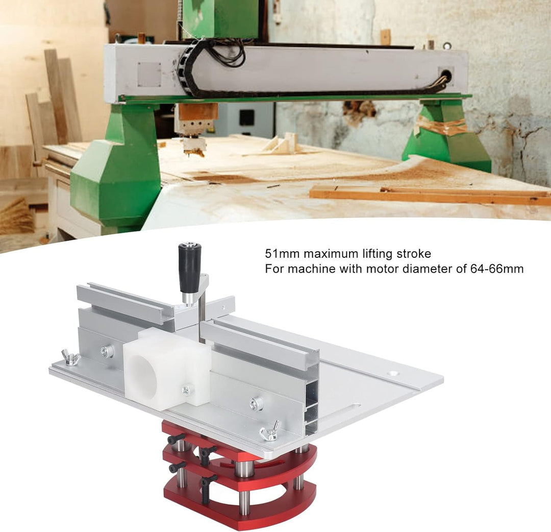Oberfräserlift mit Oberplatte, Aluminium-Präzisionsfräser-Hebesystem mit Gehrungslehre, Holzbearbeit