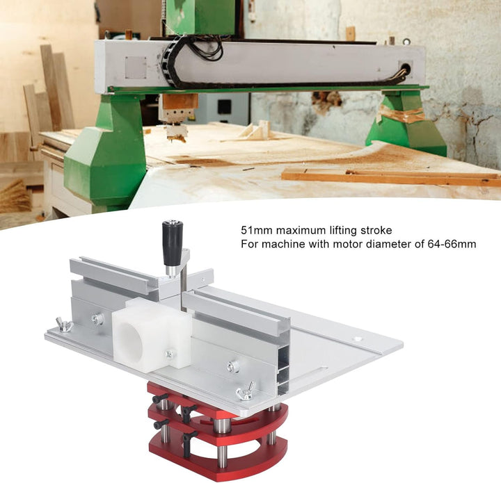 Oberfräserlift mit Oberplatte, Aluminium-Präzisionsfräser-Hebesystem mit Gehrungslehre, Holzbearbeit