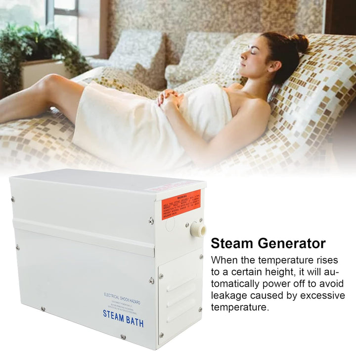 Dampfdusche Generator Kit System, 3KW Dampfgenerator Dampfdusche Automatische Entkalkung SPA Saunaba