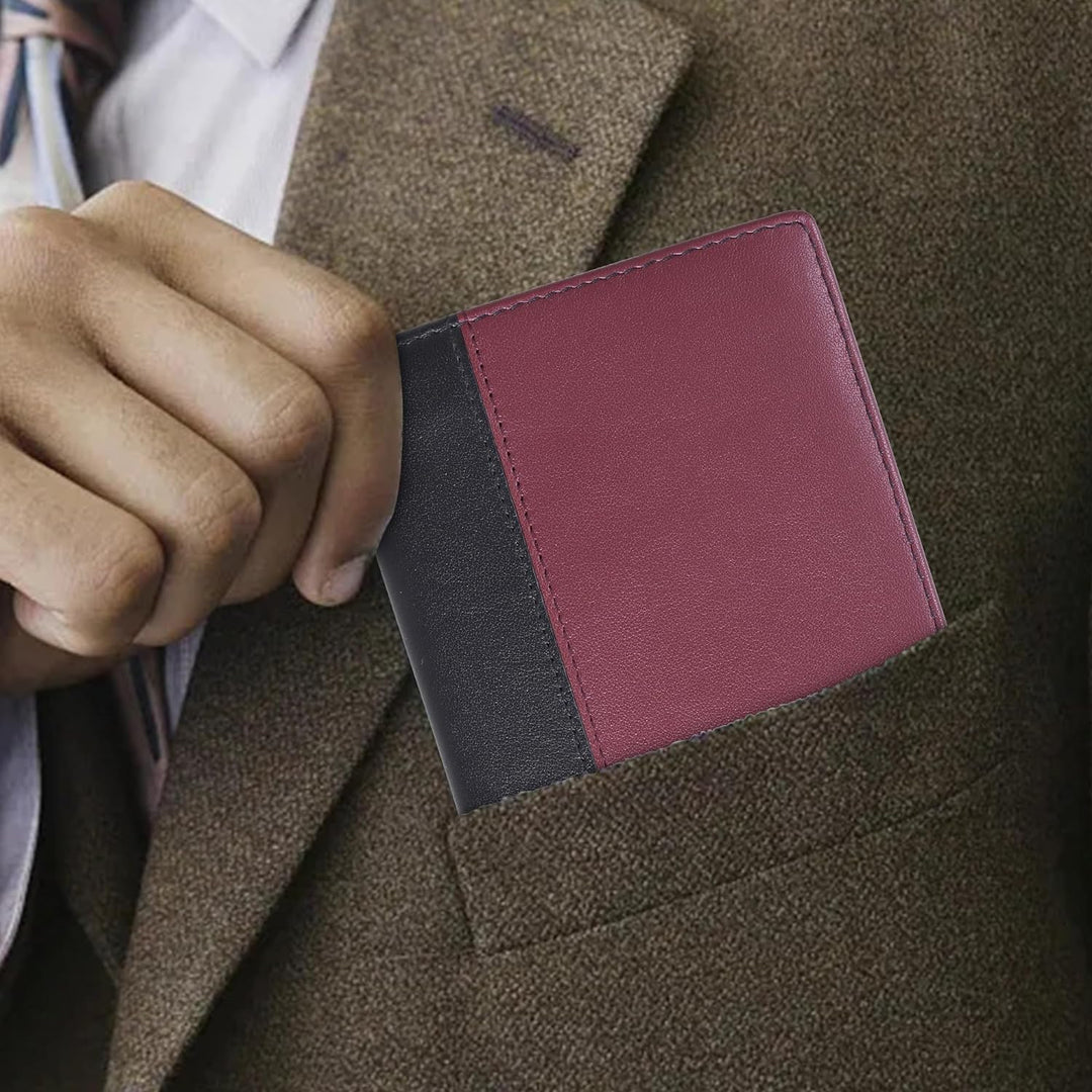 VISOUL Echt Leder Geldbörse Herren mit RFID Schutz Portemonnaie Gross mit Münzfach 10 Fächer Echtled