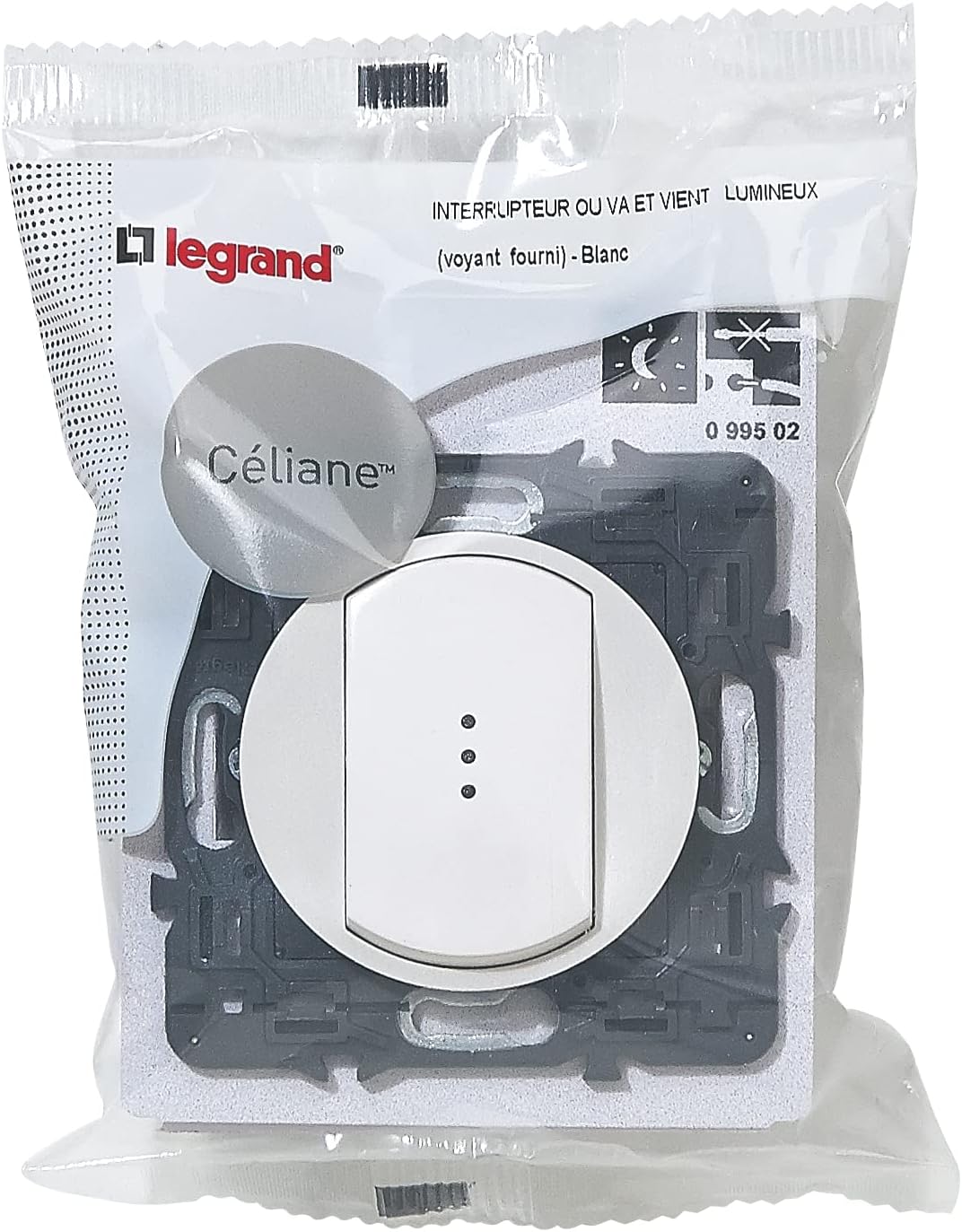 Legrand Céliane Lichtschalter, einfach, weiss, 099502, 250 voltsV Simpel Weiss, Simpel Weiss