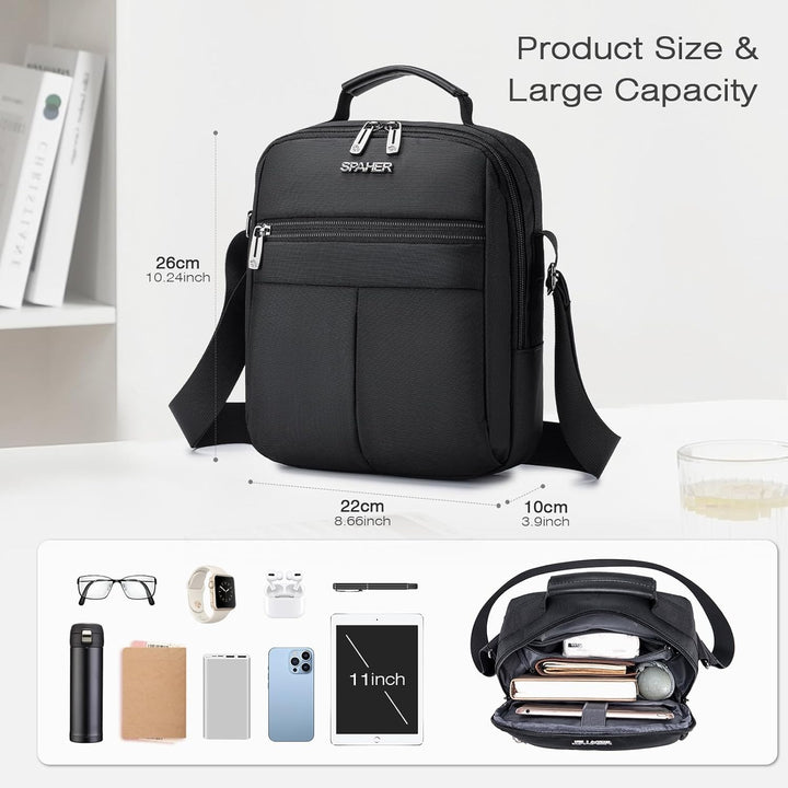 SPAHER Herren Handtaschen Zum Umhängen Umhangetasche Mann Schultertasche Männer Herrentasche Zum Umh