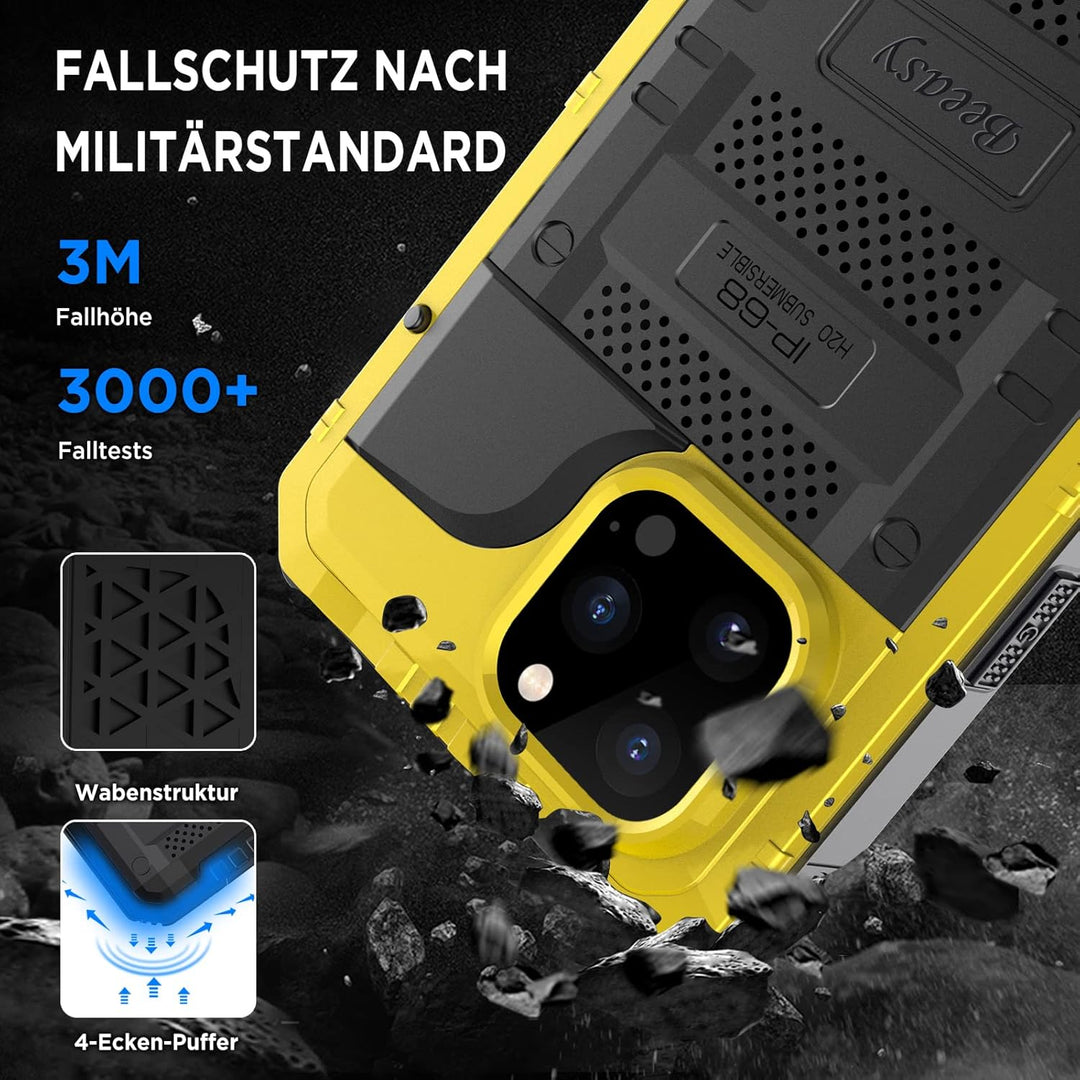 Beeasy für iPhone 14 PRO Wasserdicht Outdoor Hülle (6,1"), Stossfest Panzerhülle Militär 360 Grad Sc