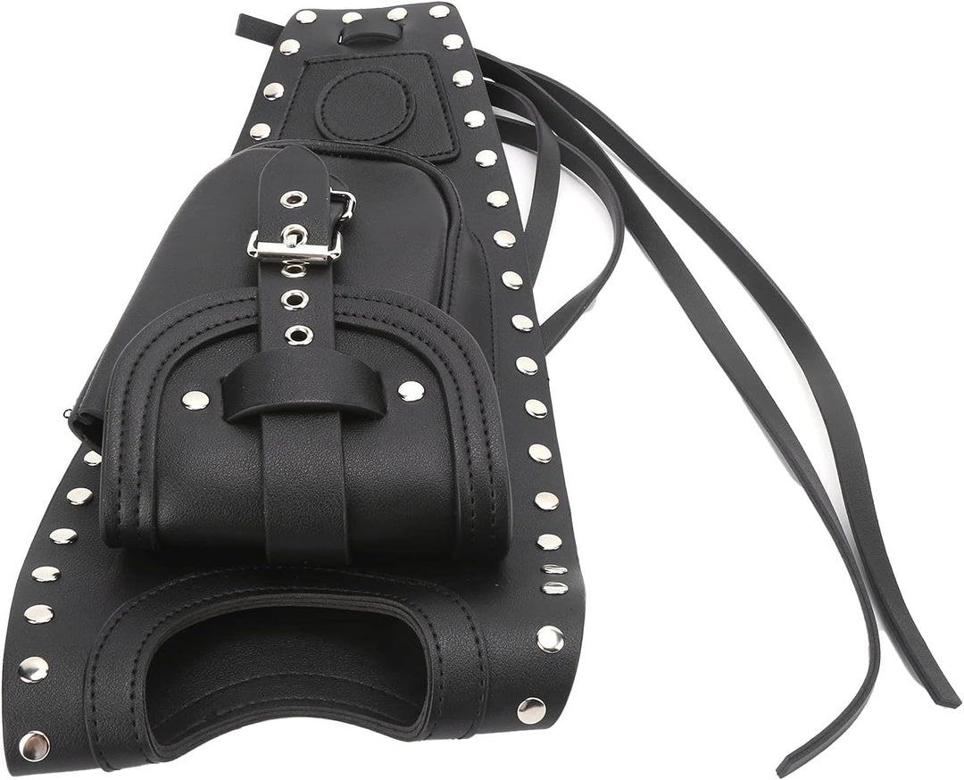 Motorrad Tanktasche Gas Tank Pad Cover Schwarz Kunstleder Tasche Chap Cover Pad Mit Tasche Fit für X