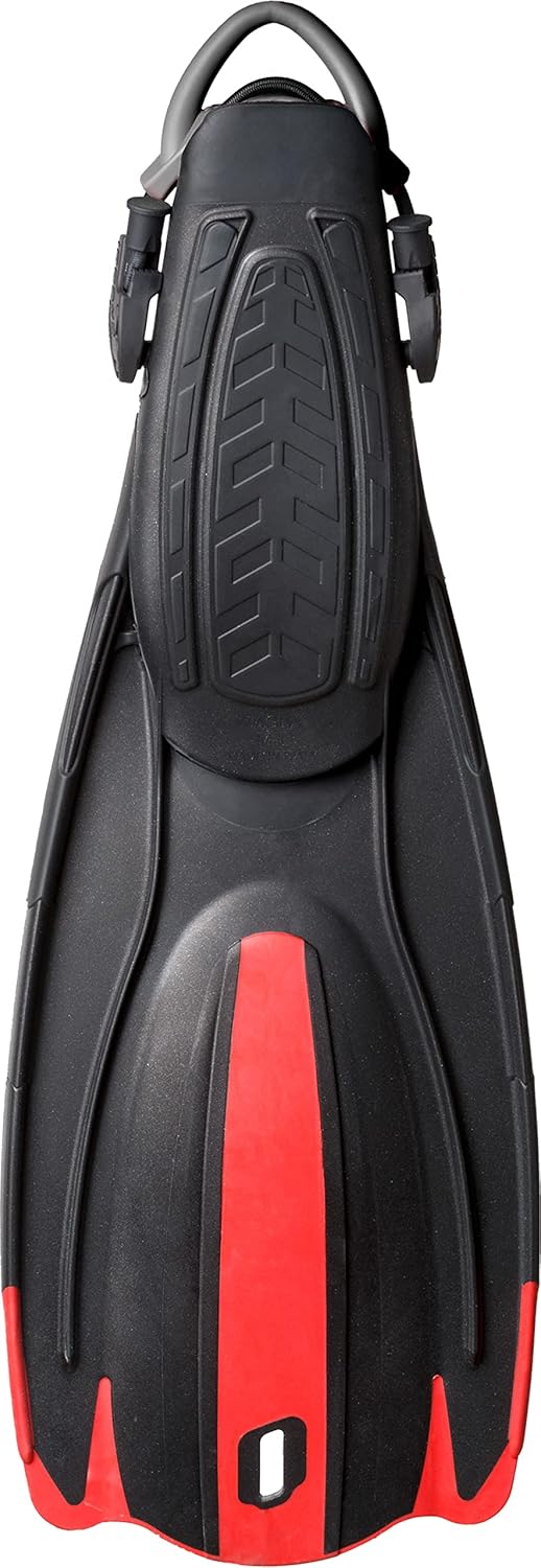 Cressi Unisex-Adult Maui Fins Flossen L-XL Schwarz/Rot, L-XL Schwarz/Rot