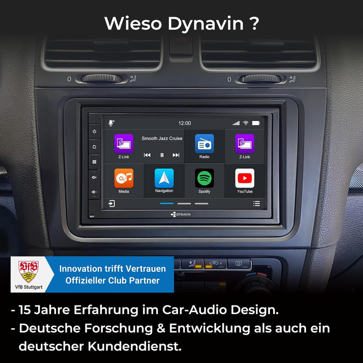 DYNAVIN Android Universal Doppel-DIN Autoradio Navi, 7 Zoll Radio mit 4 * 100W DSP Verstärker | DAB+