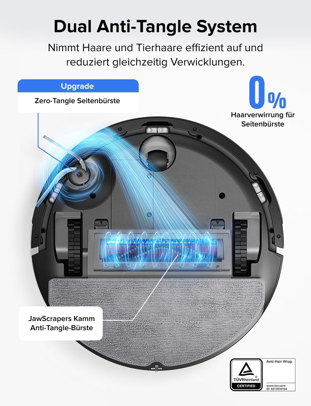 roborock Q7 L5 Saugroboter, Dual Anti-Tangle System, 8.000 Pa HyperForce Saugkraft, Präzise Navigati