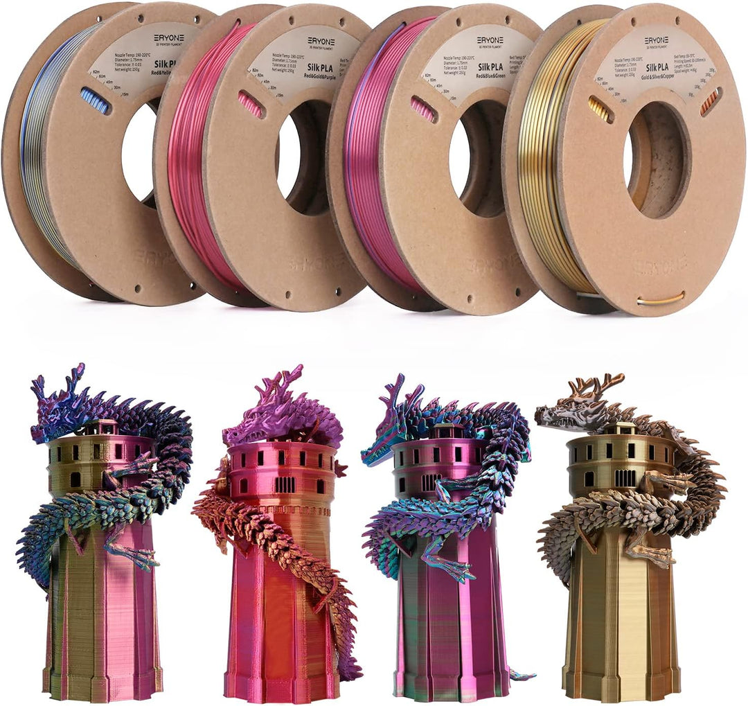 ERYONE PLA Filament 1.75mm,3D Drucker filament bundle,Multi Color Pack 3D Printer Filament PLA+/-0.0