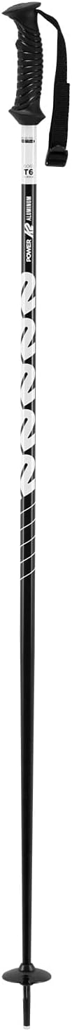 K2 Herren Power Alu Black Skistock 120 Schwarz, 120 Schwarz