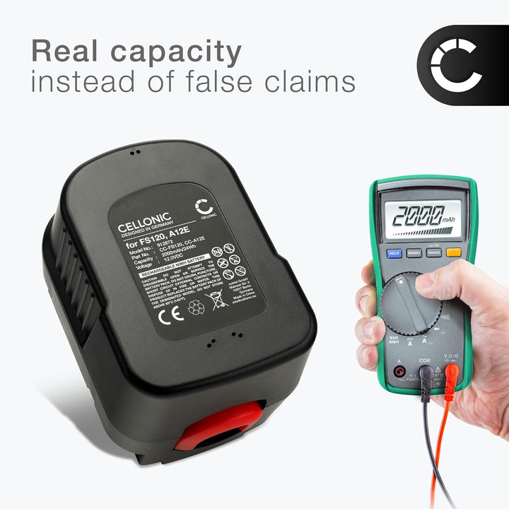 CELLONIC® Ersatz Akku für Black & Decker BD12PSK, BDBN1202, BDG1200K, SS12, XD1200 Ersatzakku A12E,