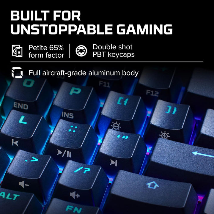 HyperX Alloy Origins 65 – Mechanische Gaming-Tastatur - Ultrakompakter 60% Formfaktor - HyperX Red S