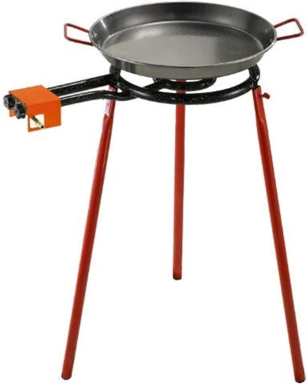Garcima Mediterraneo Paella-Pfannen-Set mit Brenner, 40,6 cm Karbonstahl Outdoor-Pfanne und Beine, i