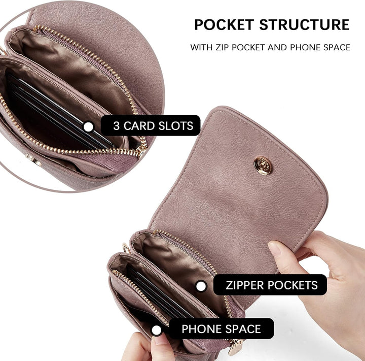 BOSTANTEN Handytasche zum Umhängen Leder, Handy Umhängetasche Damen, Handytasche mit Geldbörse zum U