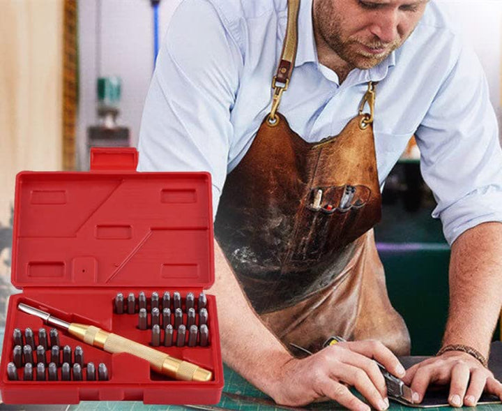 38 Pcs Zahlen und buchstaben Set, Einschliesslich A-Z-Buchstaben + 0-9 (3 mm), Metallstempel, Stempe