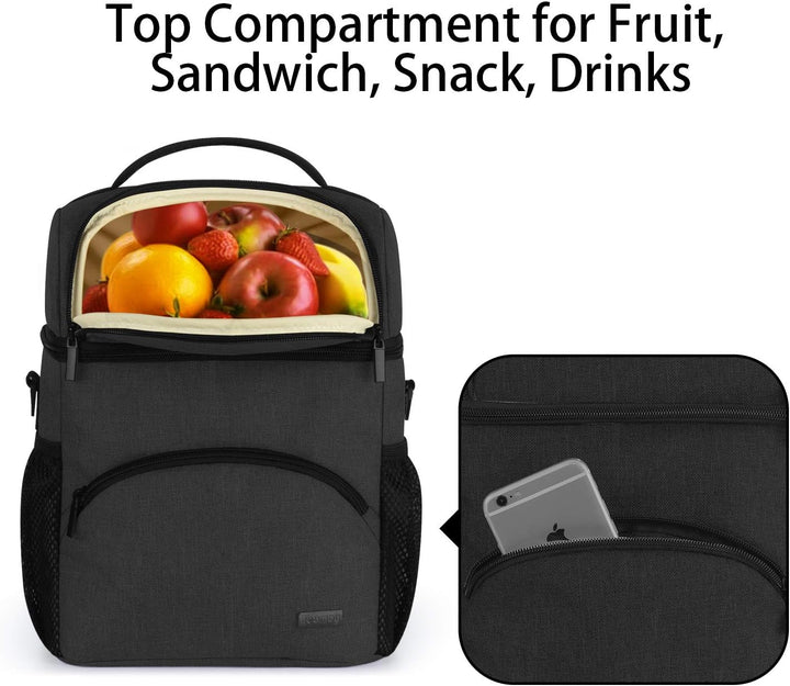 Teamoy Doppelschichtige Muttermilch Kühltasche mit Eisbeutel, Reise Babyflasche Kühltasche bis zu 6