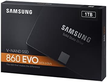 Samsung MZ-76E1T0B/EU 860 EVO 1 TB SATA 2,5" Interne SSD, Festkörper-Laufwerk, Schwarz
