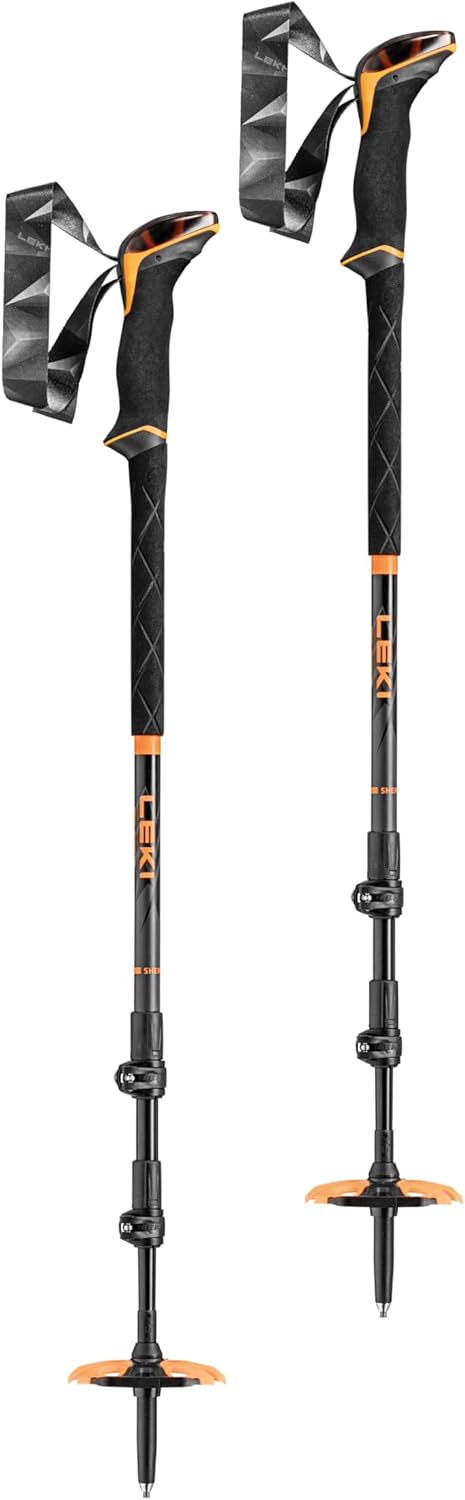 LEKI Sherpa Lite Stöcke neonorange-black-denimblue (68) 100 - 135, neonorange-black-denimblue (68) 1