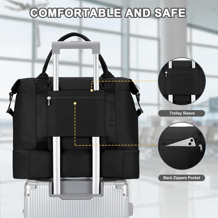 Reisetasche Damen Handgepäck Tasche Easyjet 45x36x20 für Flugzeug Airlines Tasche Weekender Damen Tr