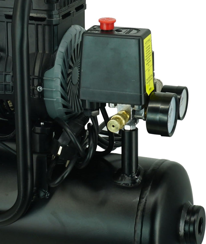 TRUTZHOLM brushless silent Flüsterkompressor tragbar innenbeschichtet 750W / 9 Liter silent leise 57