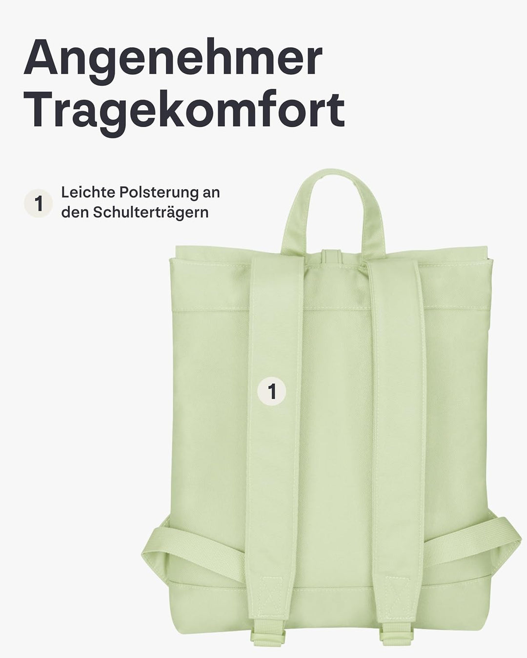 Johnny Urban Rucksack Damen - Mia - Schlanke Tasche mit Laptopfach - Aus Recyceltem PET - 7L - Wasse