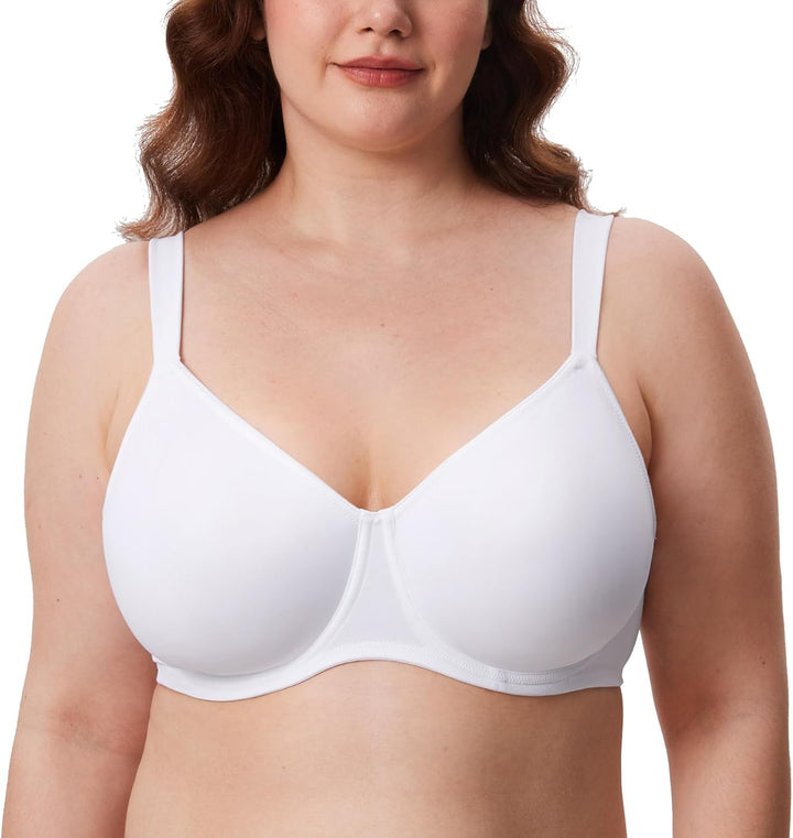 DELIMIRA Damen T-Shirt Minimizer BH mit Bügel Grosse Grössen Ohne Gepolstert 75I Weiss, 75I Weiß