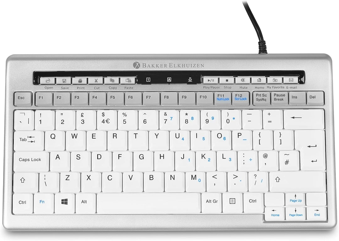 BakkerElkhuizen S-Board 840 Compact Keyboard - Kompakte Tastatur - Computer Tastatur - USB Anschluss