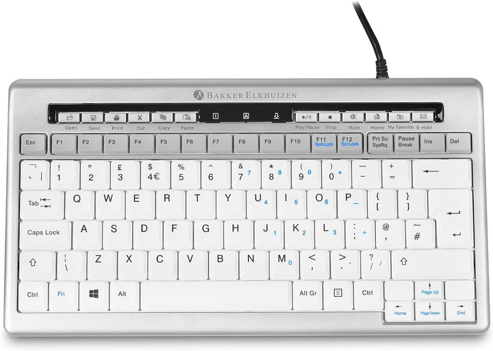 BakkerElkhuizen S-Board 840 Compact Keyboard - Kompakte Tastatur - Computer Tastatur - USB Anschluss