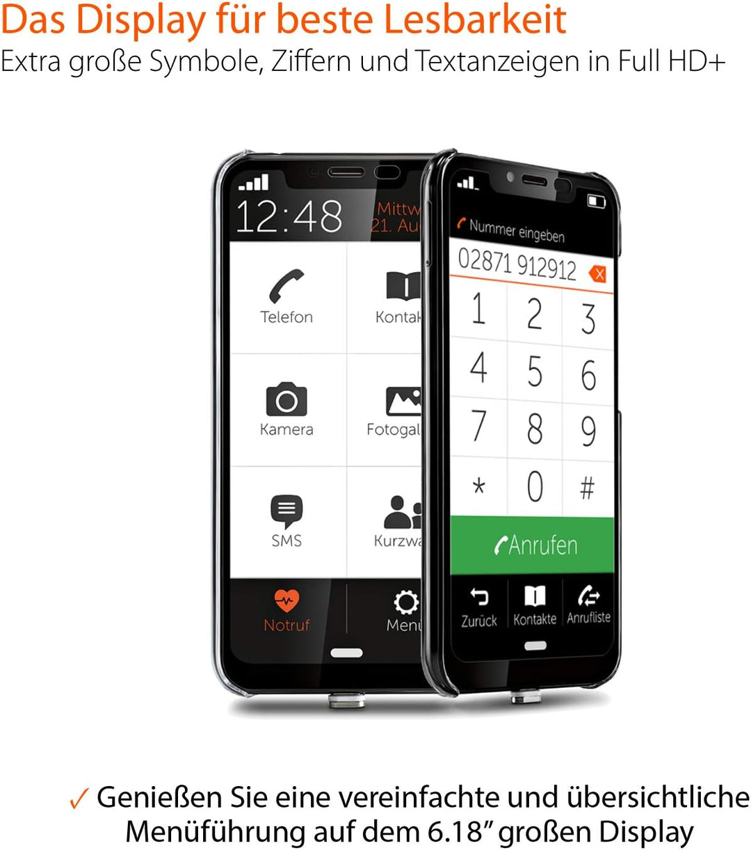 Gigaset GS195LS Smartphone für Senioren Made in Germany mit 3GB RAM ohne Vertrag – mit individuellem