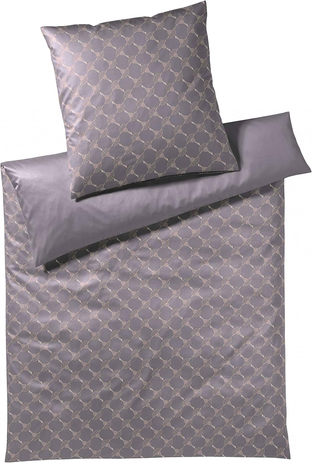Joop, Mako-Satin-Bettwäsche, Kornblumen-Muster mit nuancierten Farben 80 x 80 Rosé Kissenbezug einze