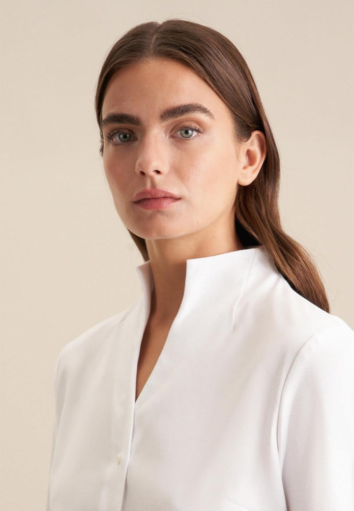 Seidensticker Damen Bluse - City Bluse - Bügelleicht - Kelchkragenbluse - Slim Fit - Langarm - 100%