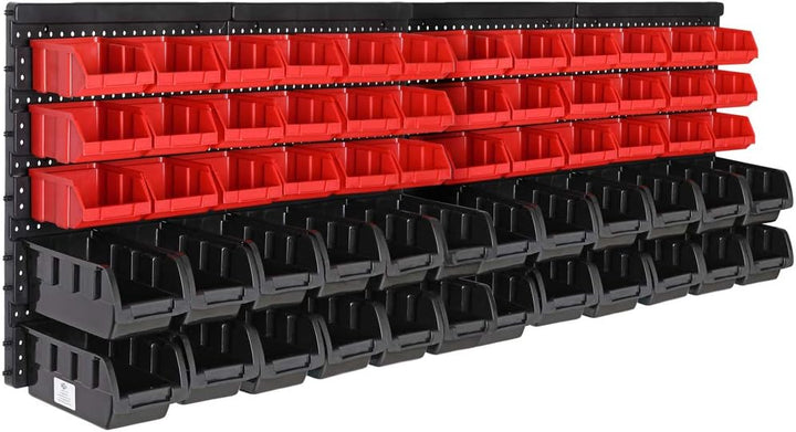 Deuba® Stapelboxen 64 TLG. Erweiterbar Etikettenfach Stabil Stossfest Starke Wandplatten Wandregal W