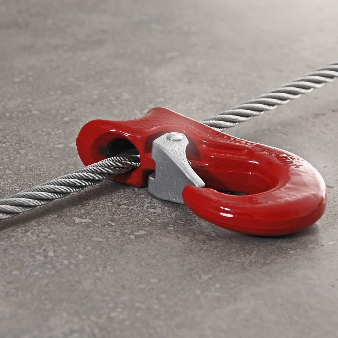 Drahtseile24 Chokerseil mit Kauschen, Rückeseil – Forstseil mit Seil Gleithaken | 10mm – 16mm | 0,5m