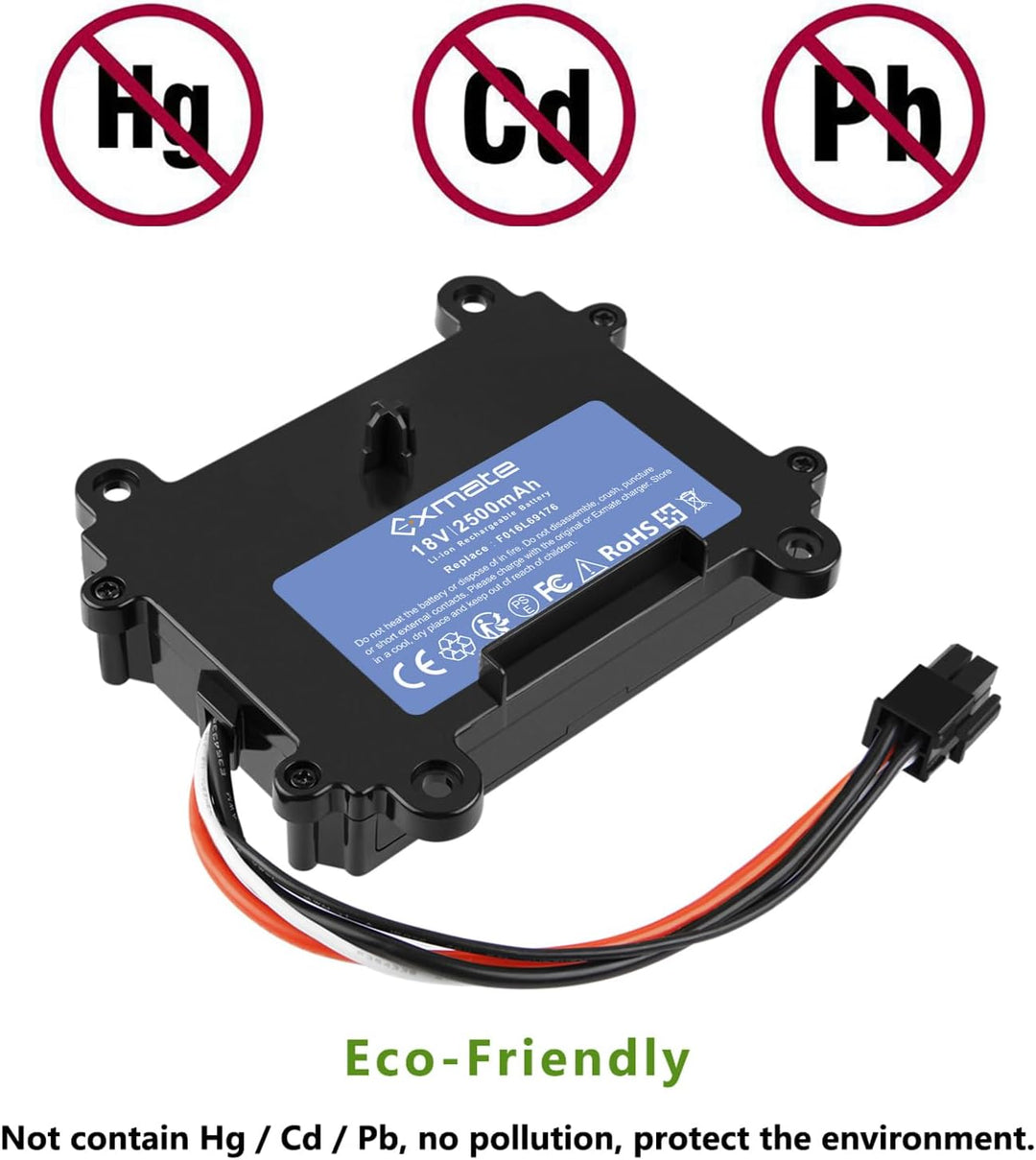 Exmate Batterie 2500mAh Kompatibel mit Bosch Indego 350, 400, M 700, M+ 700, S+ 350, S+ 400 Rasenrob