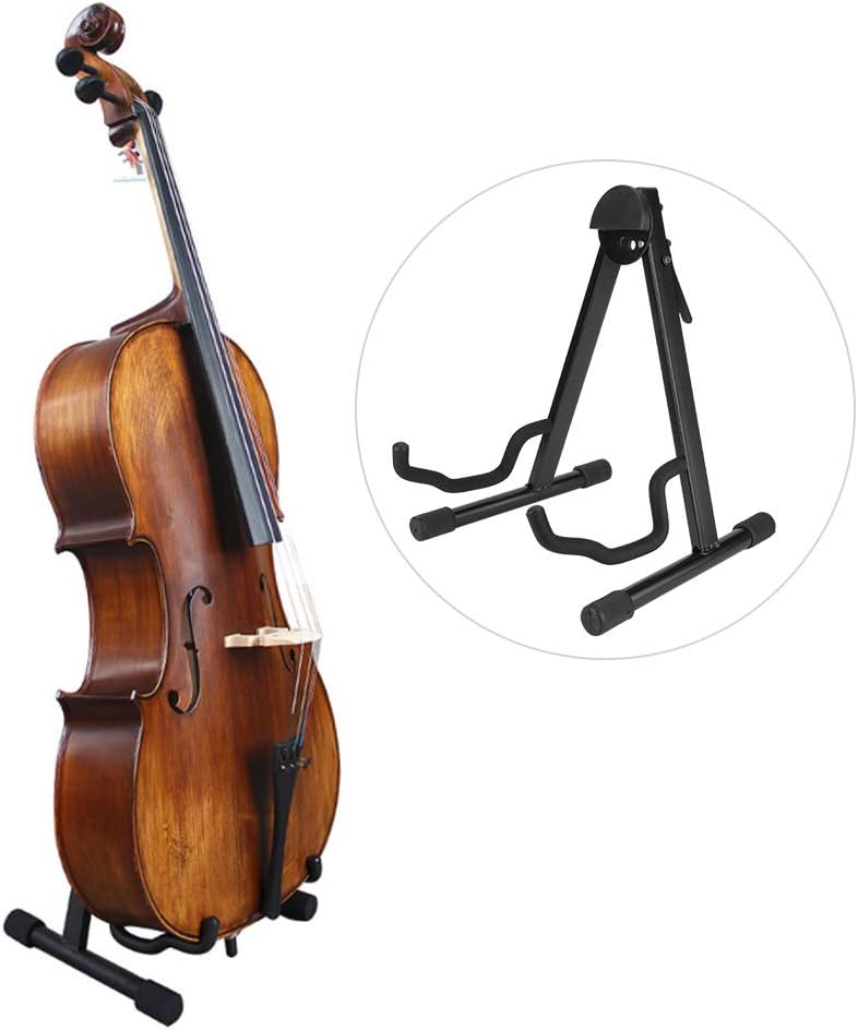 Cello-Ständer, verstellbar, zusammenklappbar, A-Rahmen, Stahl, Vorzeigeständer, Gitarrenständer aus