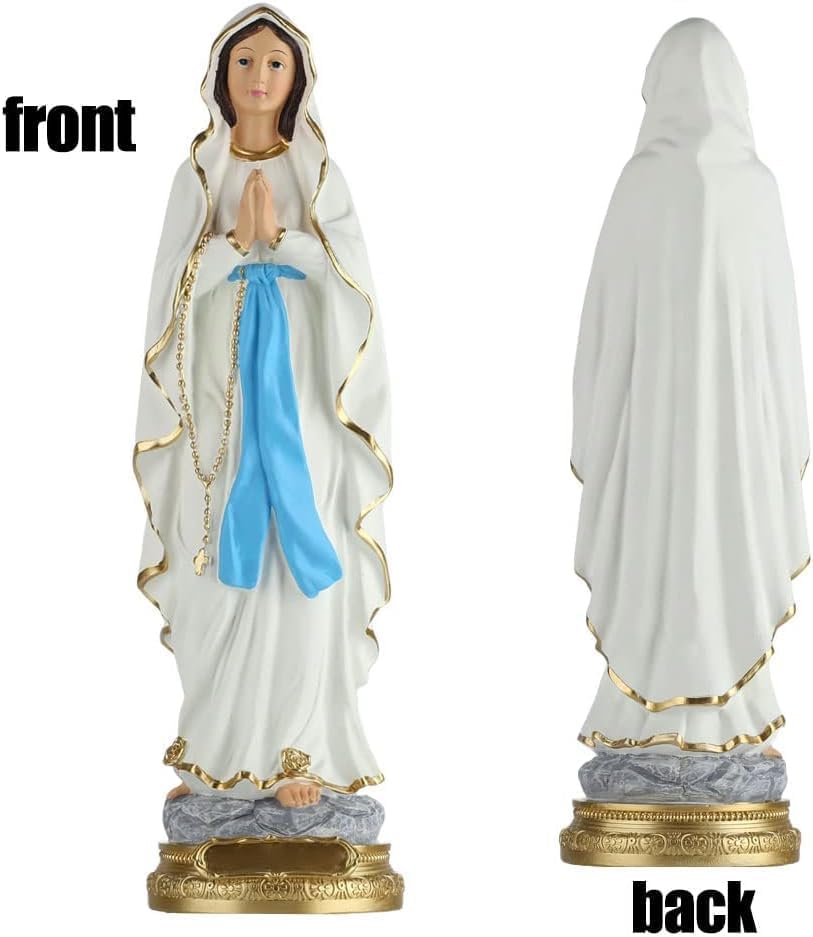 QIANLING 30 cm Jungfrau Maria Statue, Religiöses Geschenk Gesegnete Mutter Jungfrau Maria Statue, Ha